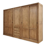 Dressing en bois massif sablé, grande armoire