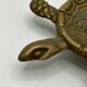 Vintage turtle ashtray in gilded brass, patinated animal-shaped catchall.