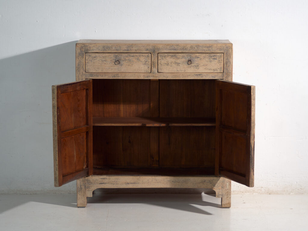 Antique pine sideboard with two drawers and two doors – China, circa 1930