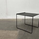 Postmodern perforated metal nesting side table from Ikea, 1980s.