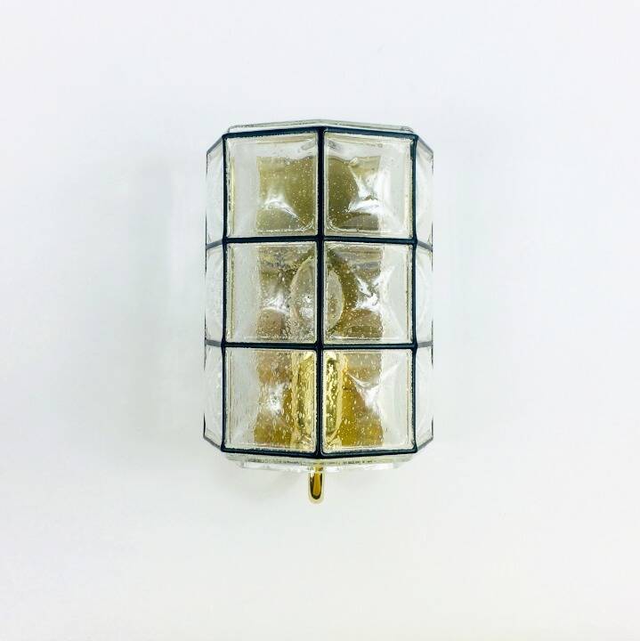 Mid-Century Glass Wall Light from Limburg, Germany, 1960s