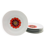 Massé Surget, design Jacques-André Souchet. 6 Dessert plates.