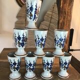 8 mazagrans in glazed stoneware 70s