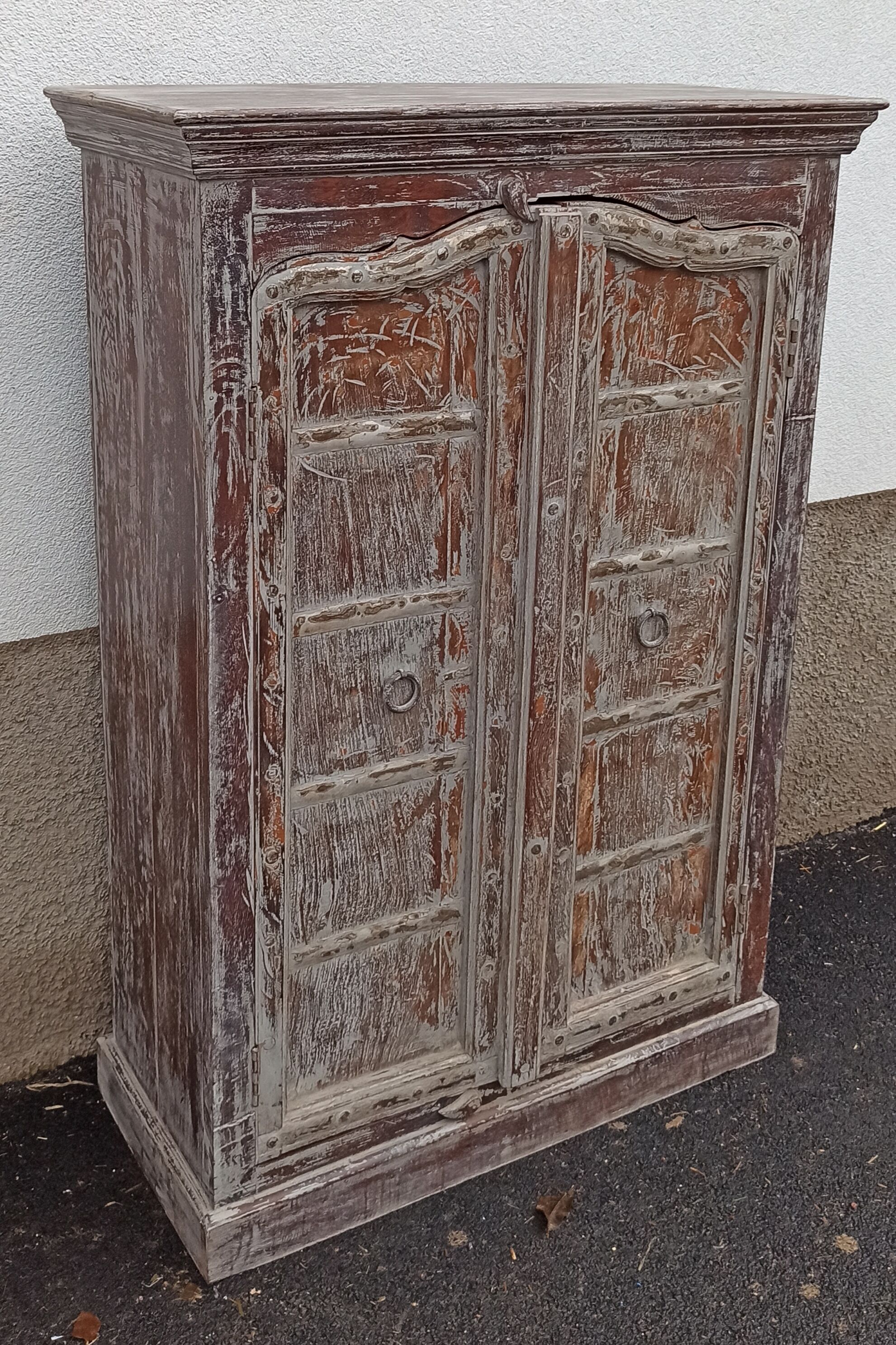 Old wooden cabinet with two doors