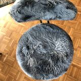 Chaise moumoute pelfran bleue