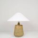 Mid-century ceramic table lamp in earth tones by Gunnar Nylund, Rörstrand, Sweden.