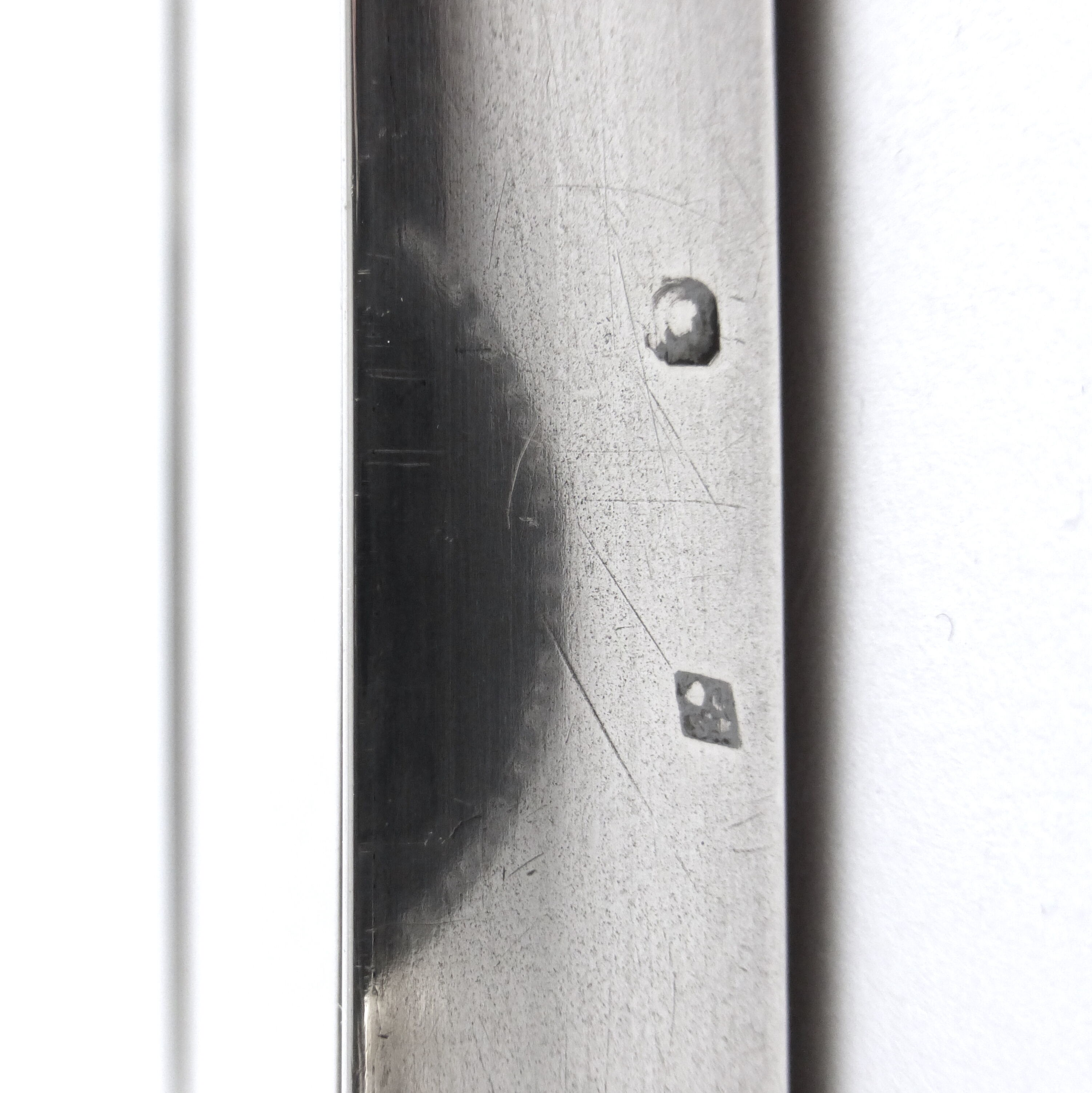 Classic hanging silver mirror massif early 20th - 22 x 29 cm