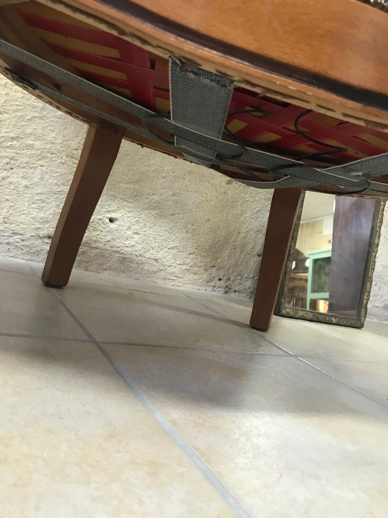 Voltaire armchair seated brown