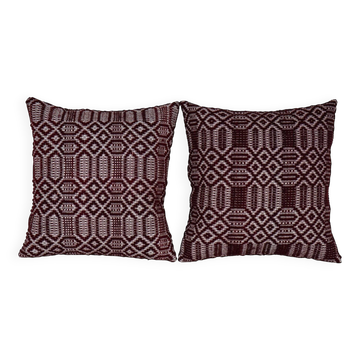 Set of 2 vintage kilim cushion covers 51x51 cm