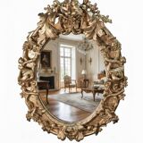 Louis XV rococo style gilded mirror, 130×100cm