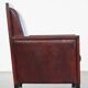 Sheepskin Art Deco design armchair combined with wood