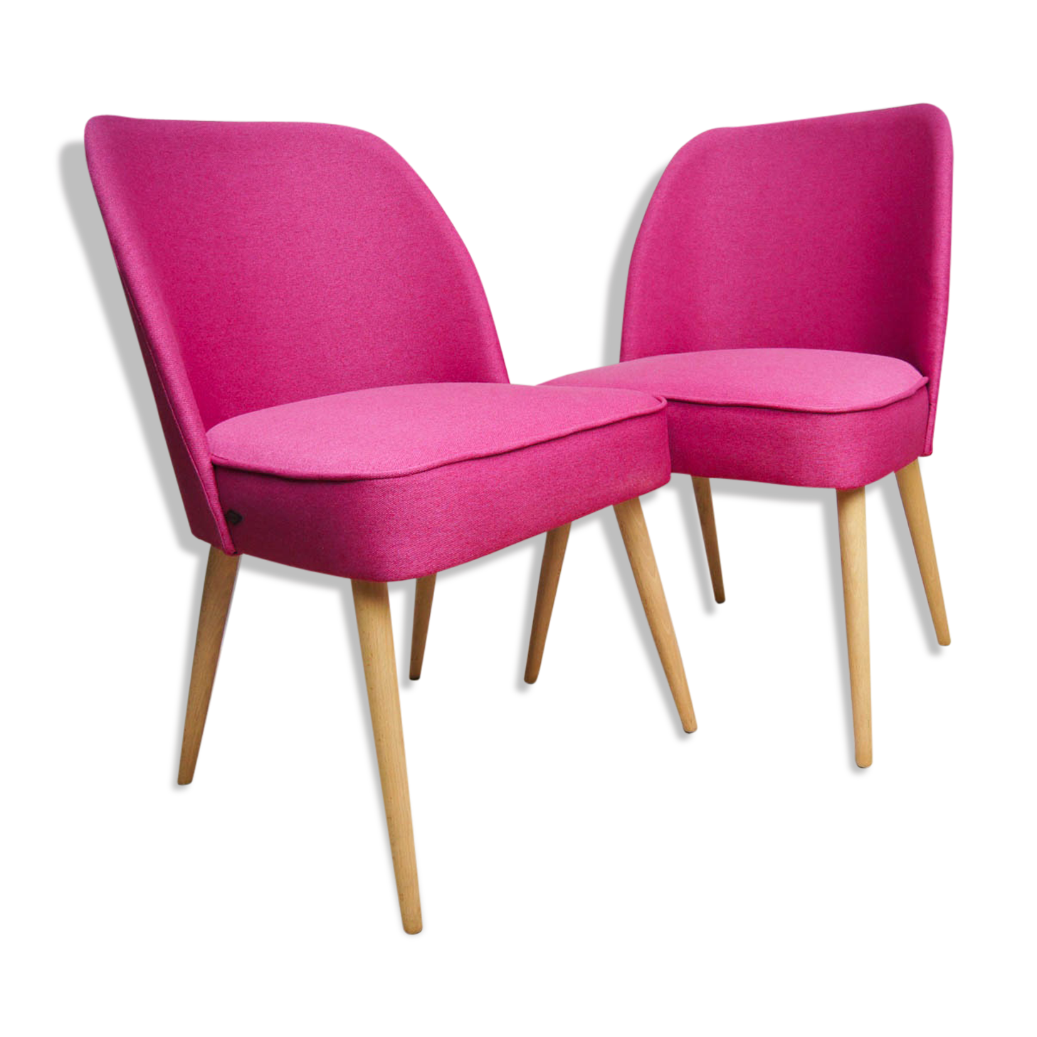 Pair of chairs pink cocktail 1960 s