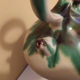 Oiled vintage design in emailed gres