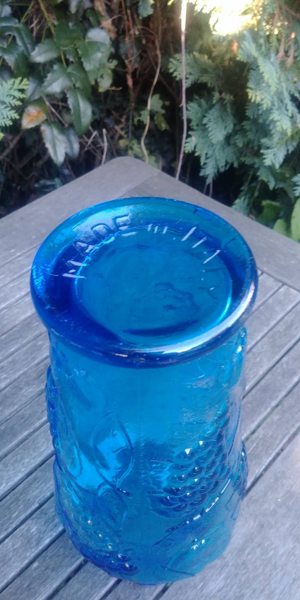 Glass vase from vintage Empoli glassworks 70s 80s