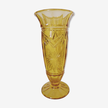 Orange glass vase