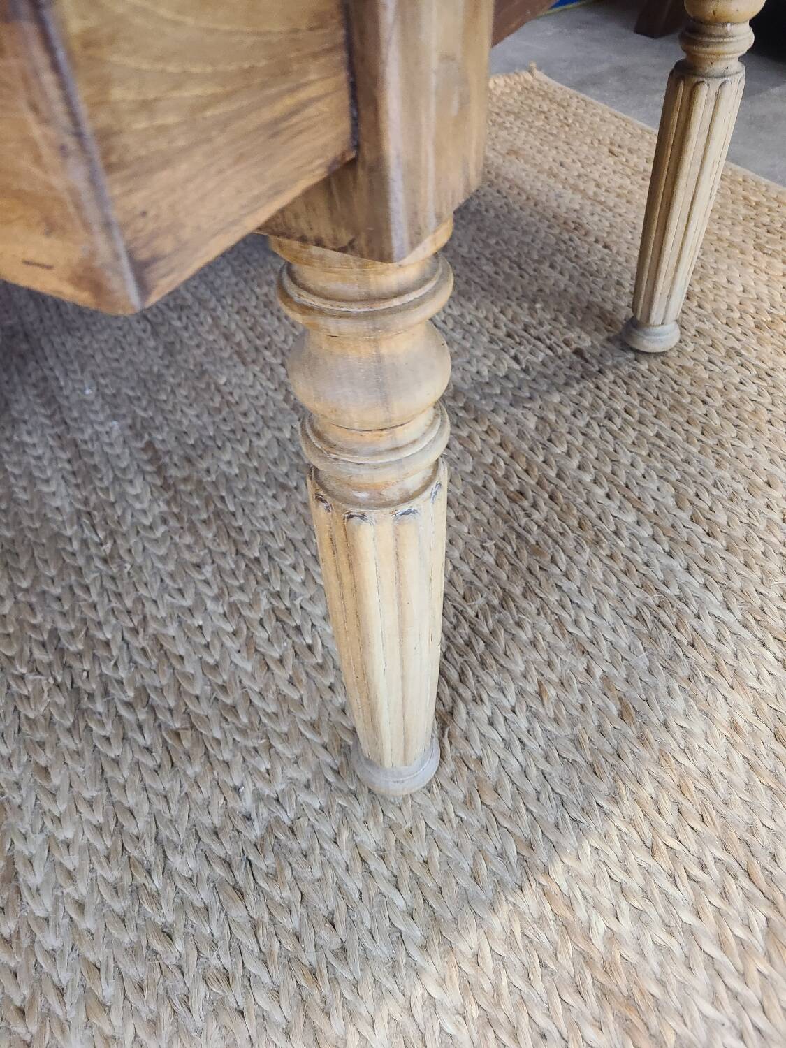 Vintage farmhouse coffee table with flaps