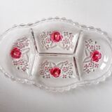 Appetizer dish with crystal compartments