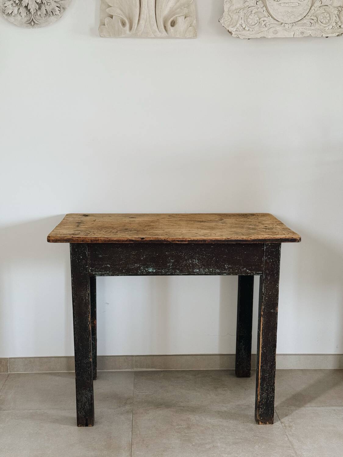 Wabi sabi patinated table