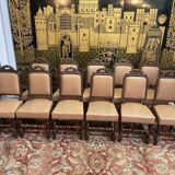 Set of 11 Louis XIII - Renaissance style chairs