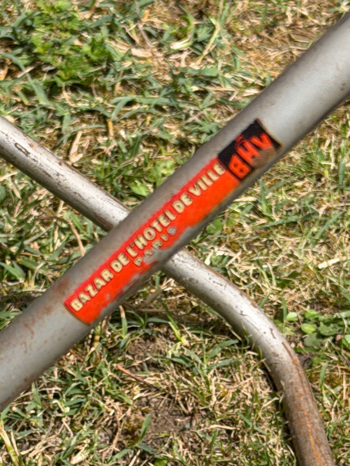Pair of vintage folding camping chairs - BHV Paris (1970s)