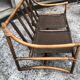 2-seater rattan sofa with vintage velvet cushions from the 70s