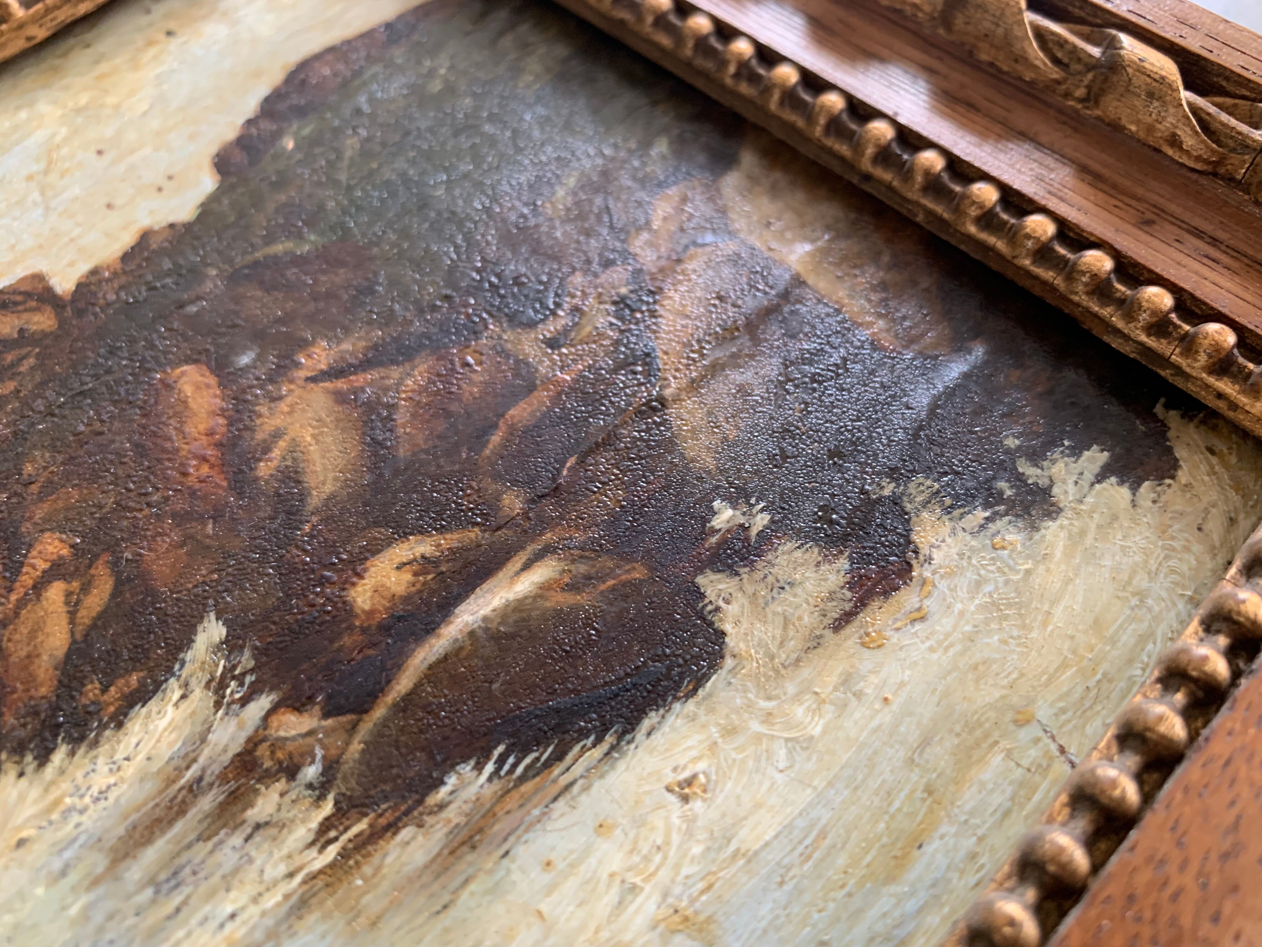 Huile sur panneau, tableau ancien