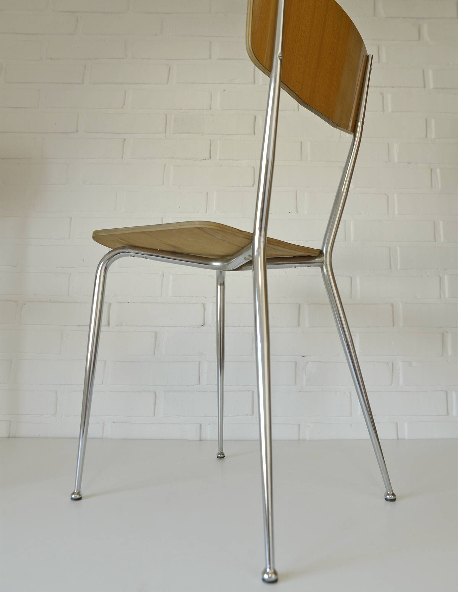 Set of 4 Vintage Dining Chairs Space Age Mid Century Modern Italy 1950's