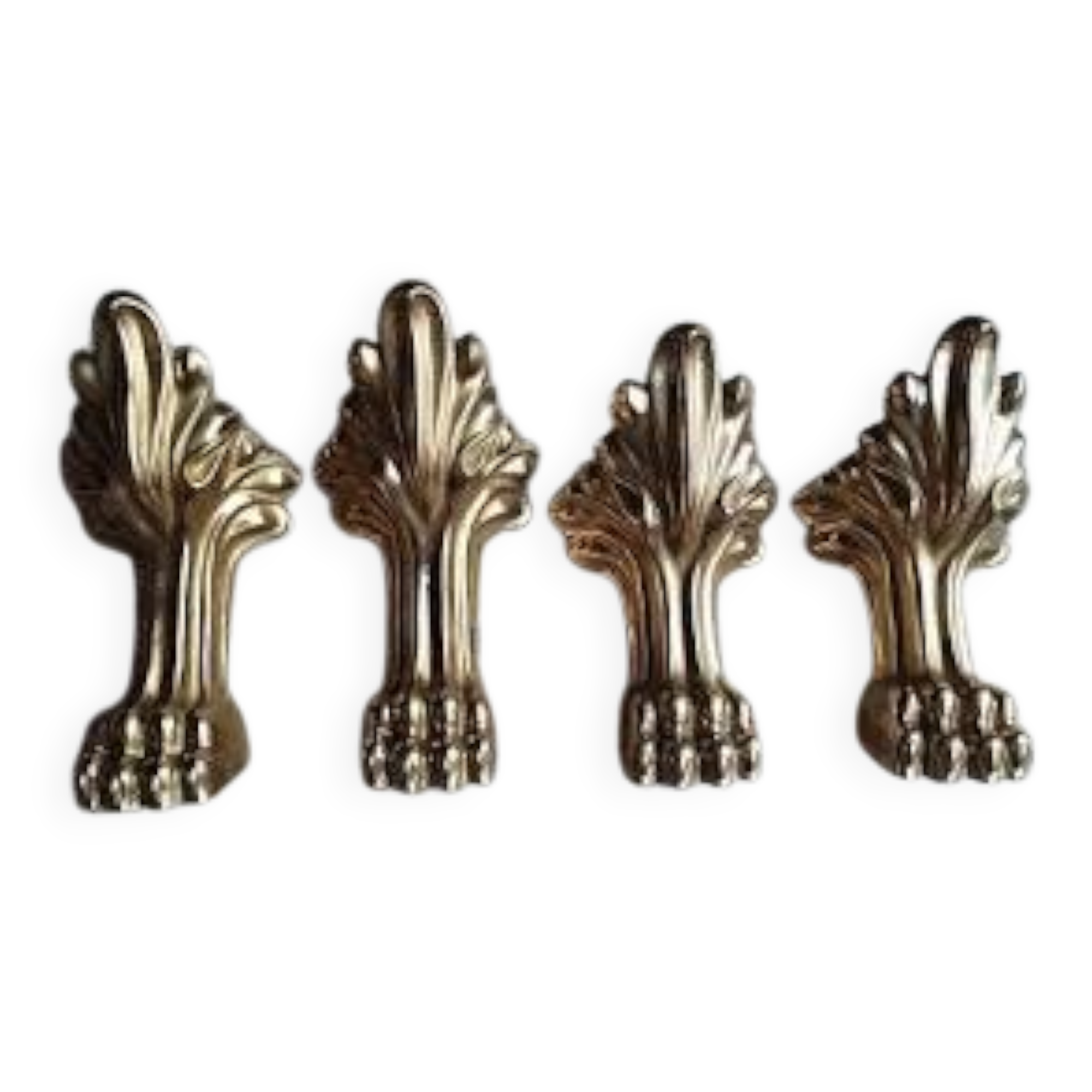 Set of 4 solid bronze furniture legs – new