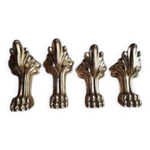 4 pattes de meuble en - bronze
