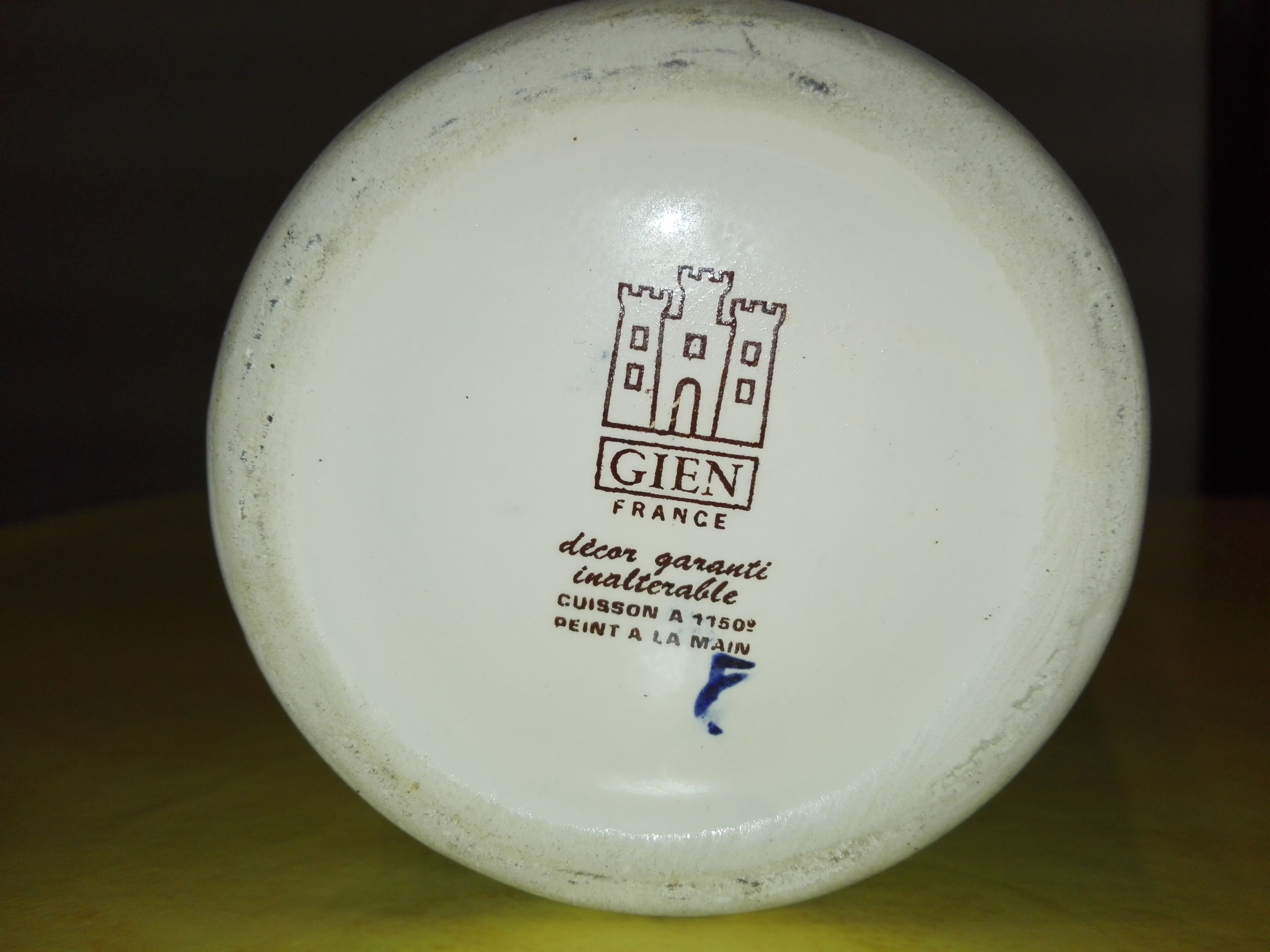 Vase amphora gien peonies