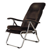 Brown velour armchair, Danish design, 1970s, production: Denmark