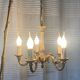 Lustre en bronze doré à 5 bras, époque XXeme