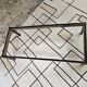 Vintage 1970s smoked glass wood coffee table