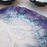 Plates ceramic cabbage leaf Chambost