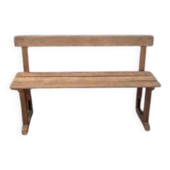 Bench with backrest