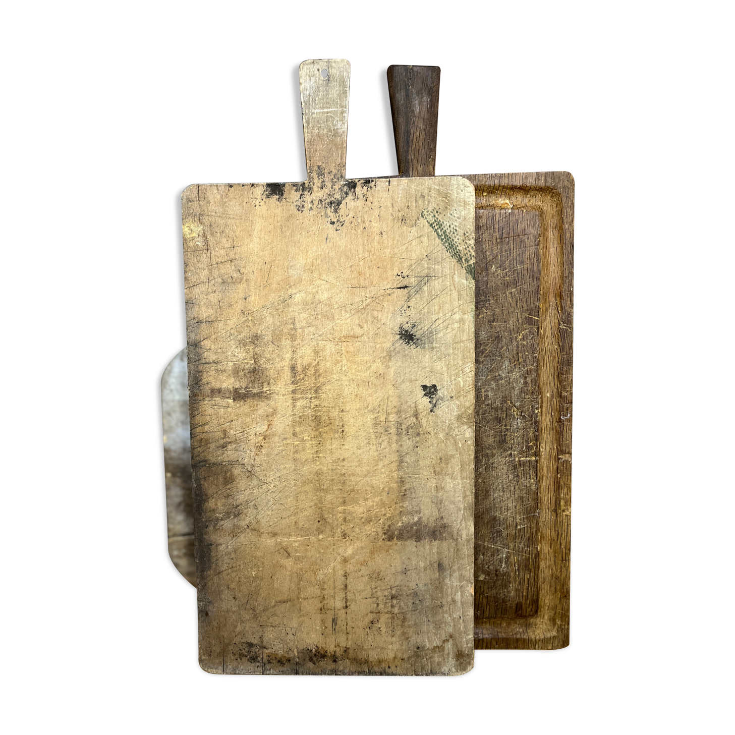 Antique cutting board with handle