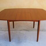 Scandinavian dining table extendable teak by Henry Walter Klein