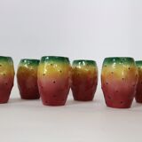 Set of six vintage glasses with jug fig shape of India