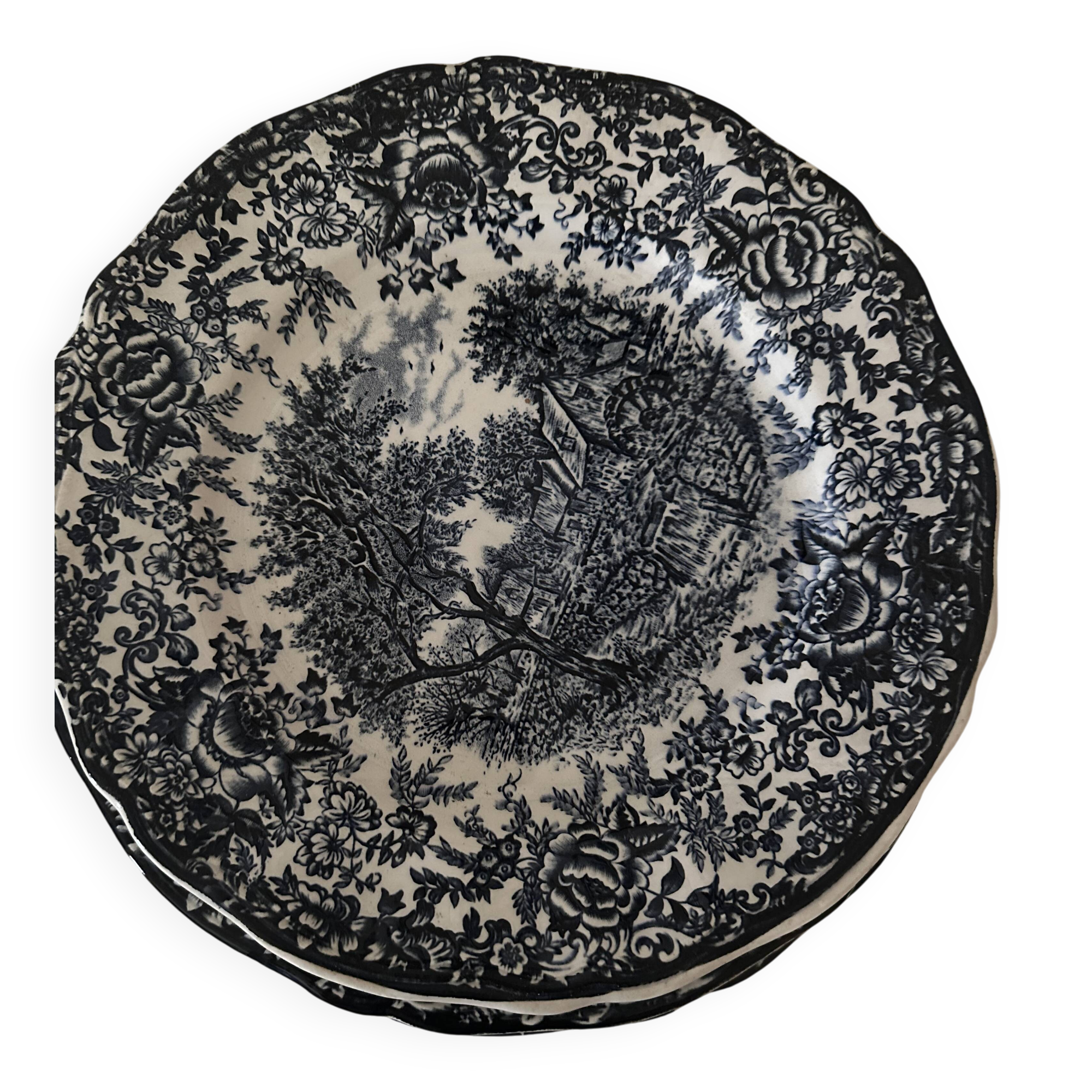 Blue porcelain plate