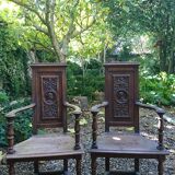 Pair of caquetoire chairs