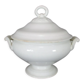 Soupière Creil montereau XIX ème faïence blanche