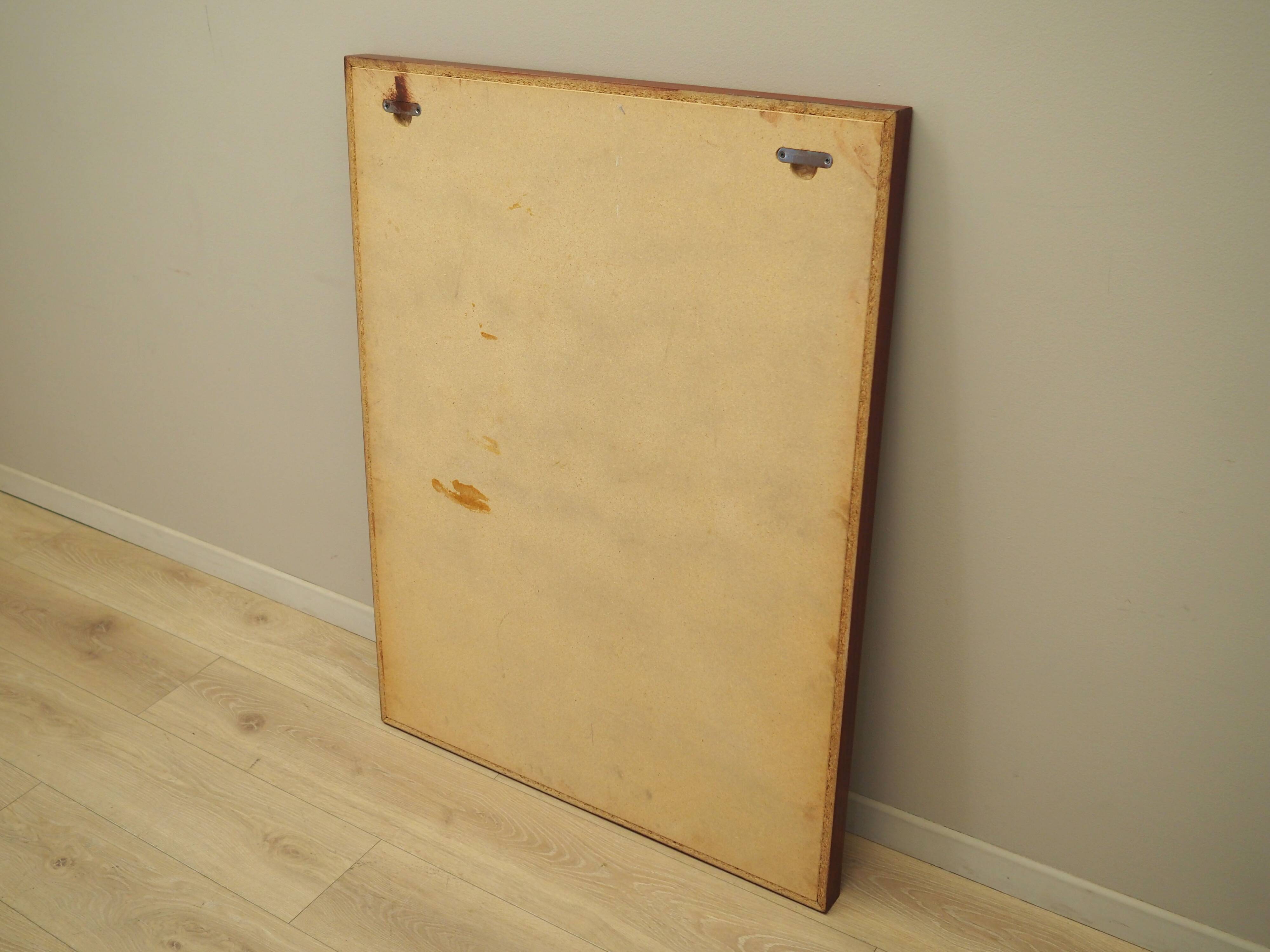 Graphite mirror, Danish design, 1970s, production: Denmark