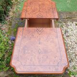 Elm burl cocktail coffee table