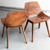 Set of 6 'Tonneau' dining chairs by Pierre Guariche