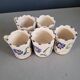 Set of 5 glazed ceramic coffee mugs