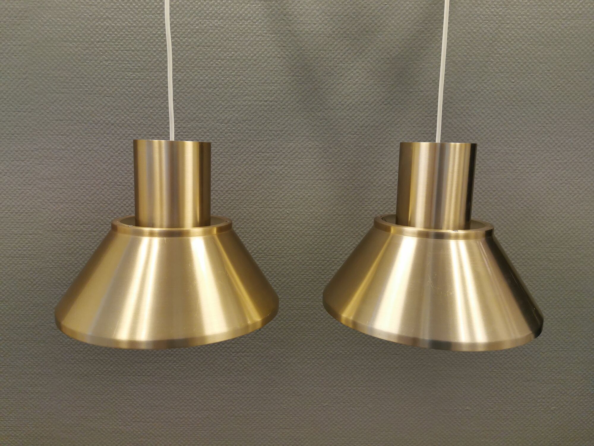 Hanging lamps, model Life, designed by Jo Hammerborg for Danish Fog & Mørup in 1977.