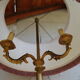 Lampadaire tripode trois bras de lumières en bronze de style Louis XV