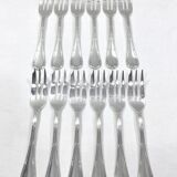 12 cross ribbon cake forks christofle