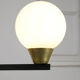 Vintage Italian Metal and Opaline Glass Chandelier