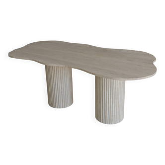 Venus Irregular Dining Table - Natural Travertine